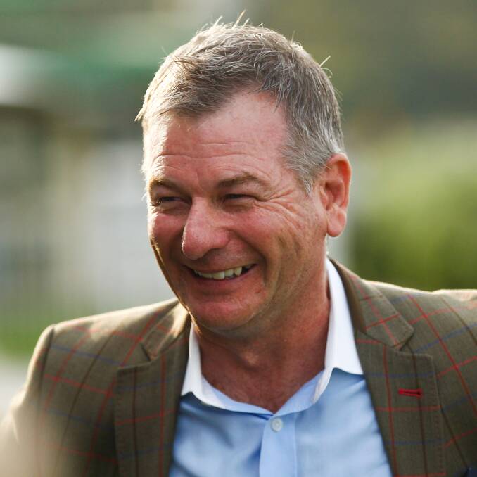 REASON TO SMILE: Newcastle trainer Kris Lees went to 189.5 winners nationwide this season with his double at Randwick on Saturday. Picture: Jonathan Carroll