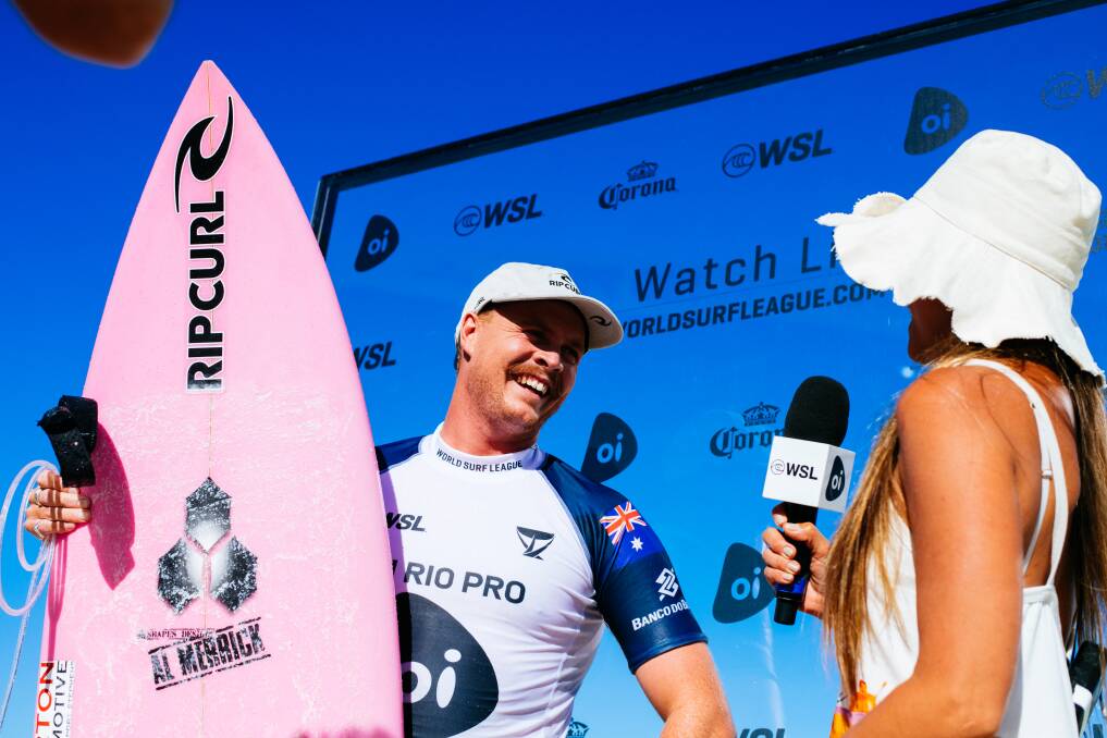 Jackson Baker speaks after his win on Thursday night (AEST). Picture: WSL