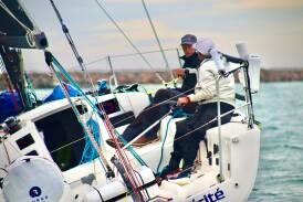 Paul Beath's Verite racing in the Hunter 100 last weekend. Picture Newcastle Cruising Yacht Club