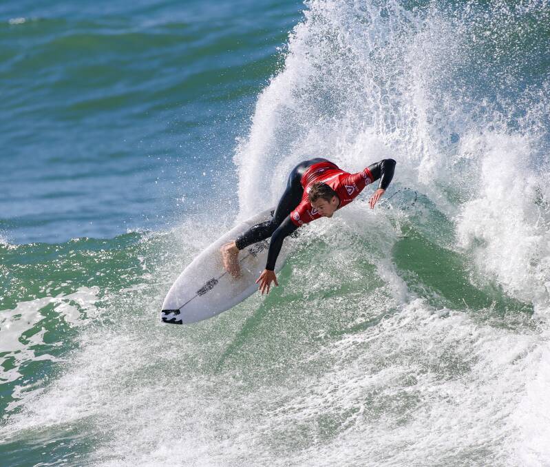 Ryan Callinan in action at the Ericeira Pro at Ribeira D'llhas in Portugal. Picture by Laurent Masurel/World Surf League