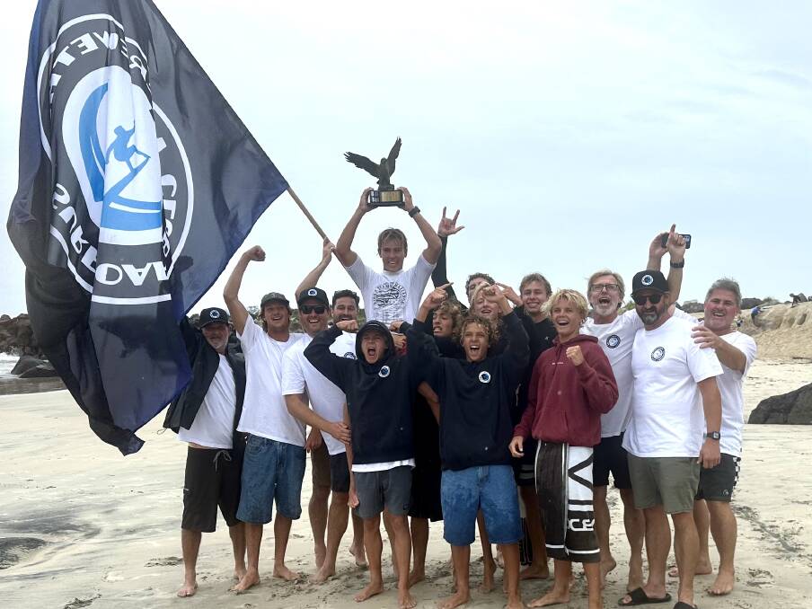 Merewether Surfboard Club celebrate. Picture Supplied