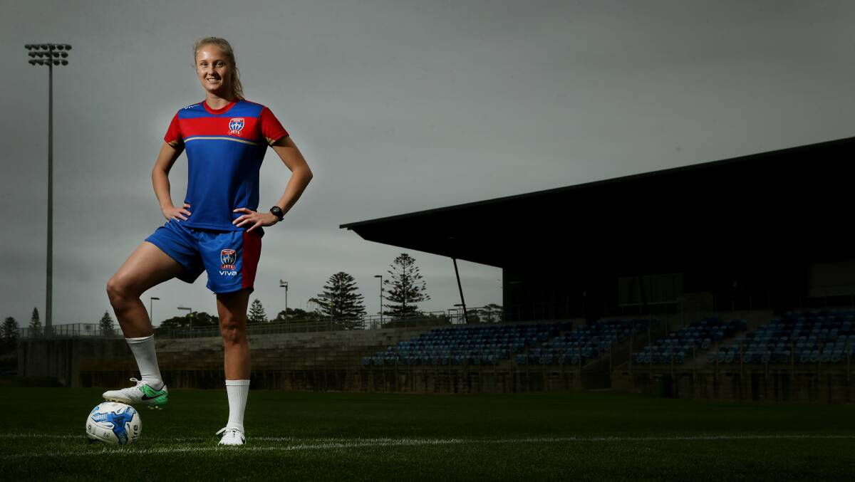 Tara Andrews at Jets training at No.2 Sportsground on Tuesday. Picture: Marina Neil
