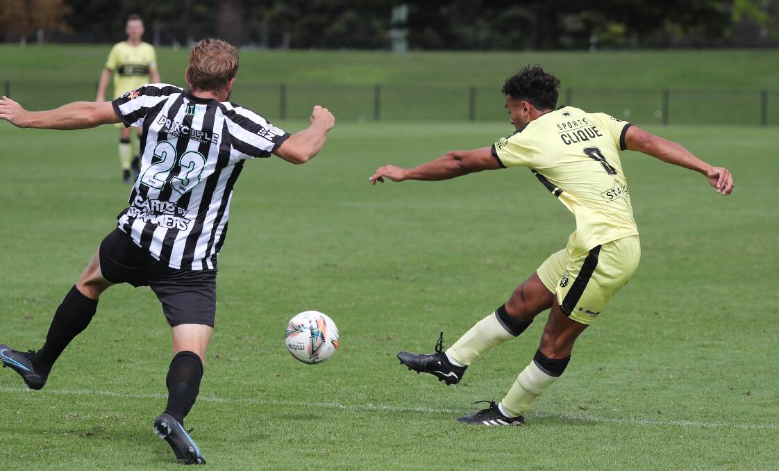 Weston's Dutch striker Moustafa Mohammad in action this season. His stint at the Bears is over. Picture: Peter Lorimer