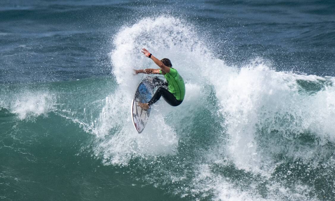 DREAM ALIVE: Merewether tyro Morgan Cibilic in action at the Hawaiian Pro. Cibilic has made a charge towards qualification in his first season of competing in top level QS events. Picture: WSL/Keoki