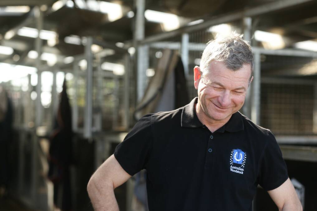 Kris Lees at his Newcastle stables on Tuesday. Picture Jonathan Carroll