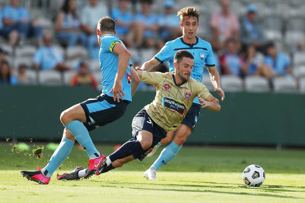 STARTING DEBUT: Apostolos Stamatelopoulos in action for the Jets on Saturday. Picture: Getty Images