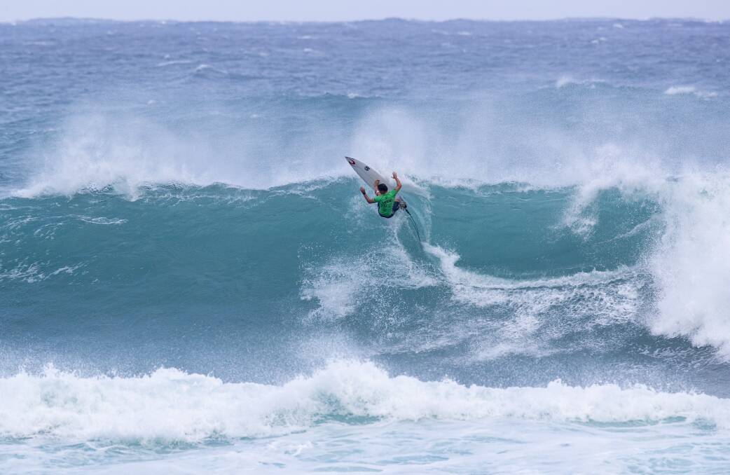 ALL OR NOTHING: Morgan Cibilic charges at Sunset Beach. Picture: WSL/Heff