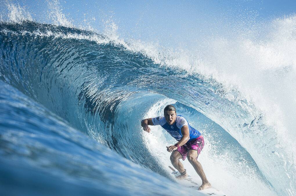 DOWN: Julian Wilson at the Pipe Masters in December. Picture: AAP Image/World Surf League, Damien Poullenot