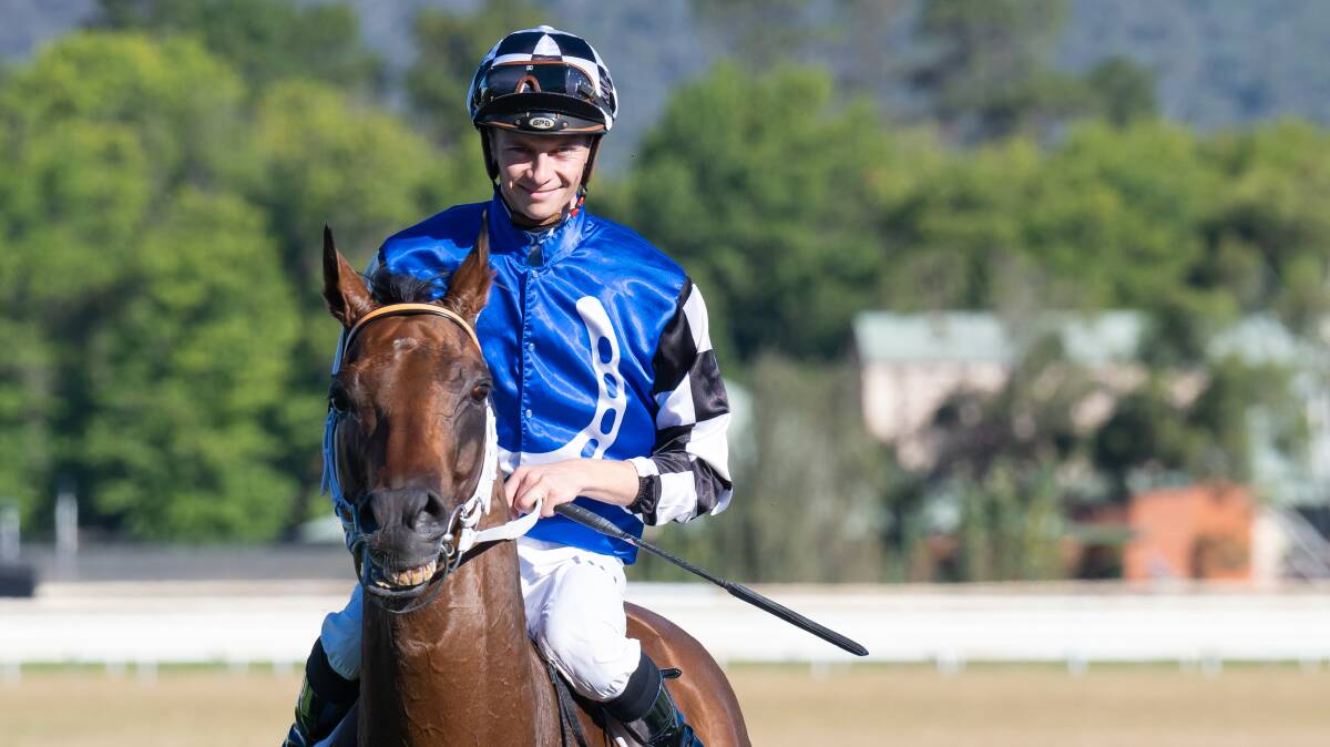 Dylan Gibbons aboard Canberra Cup winner Almania on Sunday. Picture by Elesa Kurtz