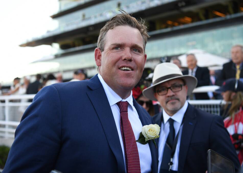 BETTER DAYS: Newcastle trainer Ben Smith after El Dorado Dreaming's ATC Sires Produce win. Picture: AAP