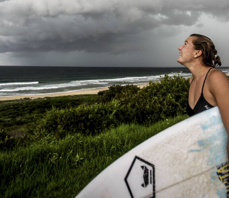 COMEBACK: South African surfer Sarah Baum, who is competing at the Port Stephens Toyota Pro, is using Newcastle as her base after two years living in Illawarra. Picture: Georgia Matts