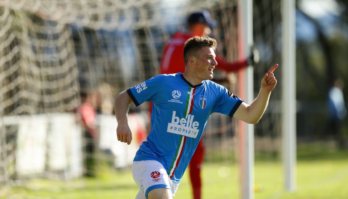 SHOOTING TO WIN: Charlestown striker Riley Smith has scored four goals this season. Picture: Jonathan Carroll