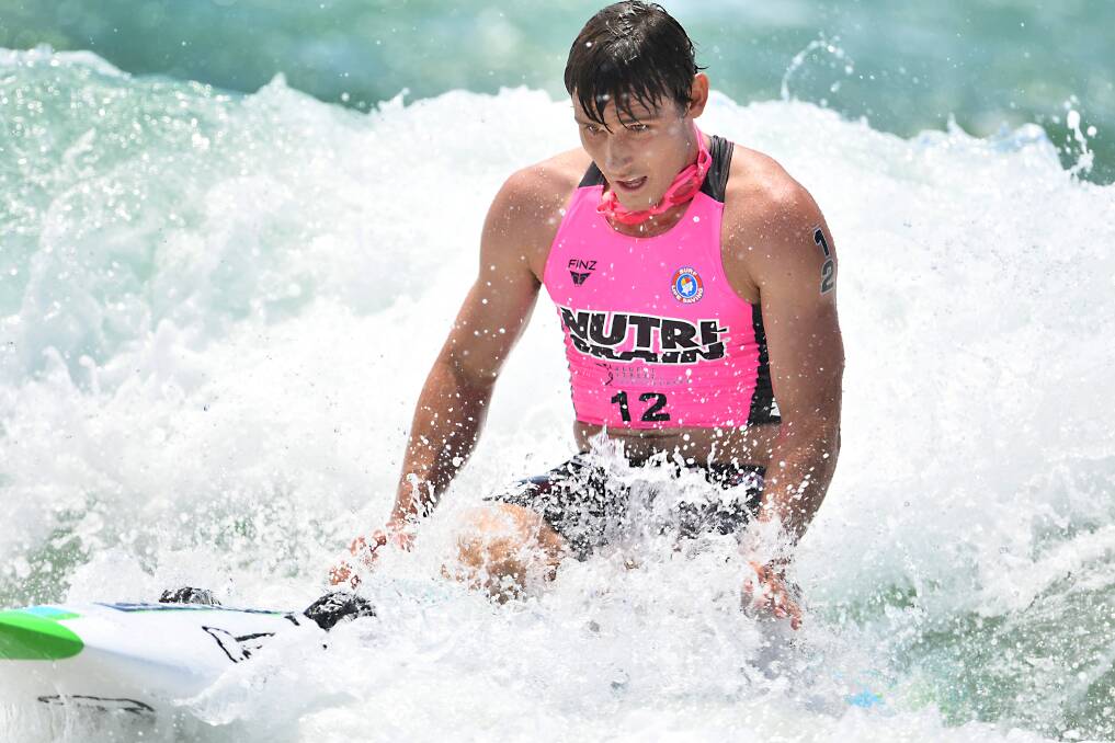 BIG FINISH: Redhead's Daniel Collins in action during the first weekend of the national ironman series at Kingscliff on the NSW north coast. Picture: Supplied