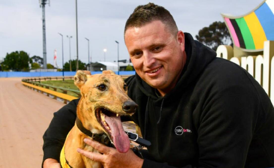READY TO CHASE: Line Of Quality and trainer Darryl Thomas after their big Bold Trease heat win last week at Sandown. Picture: GRV