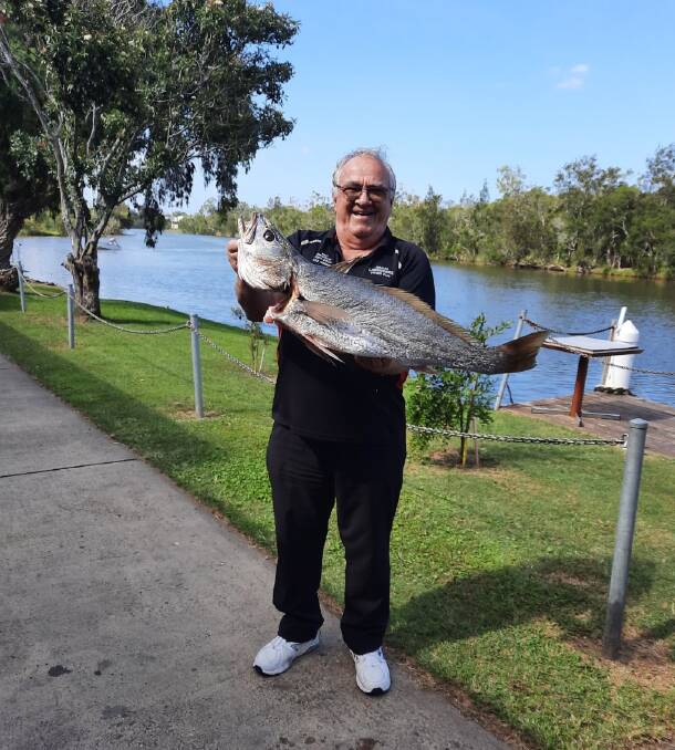 FISH OF THE WEEK: John Thoroughgood wins a $45 voucher courtesy of Sandgate Tackle Power for this mulloway caught during the Teralba Lakesiders comp.
