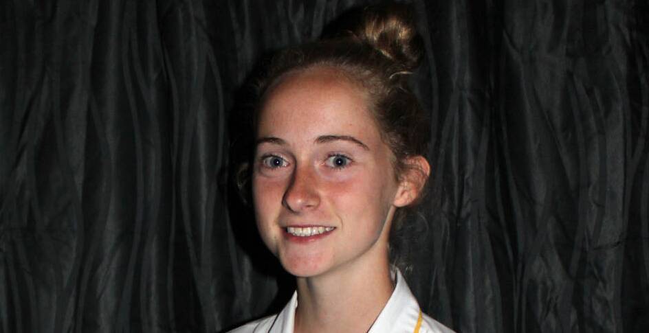 RISING STAR: Annalee Grove last week at the Hunter Sports High School sports awards. Grove made the Australian under-17s NTC All-Stars merit side as well as the under-17 and 19 Young Matildas teams this year.