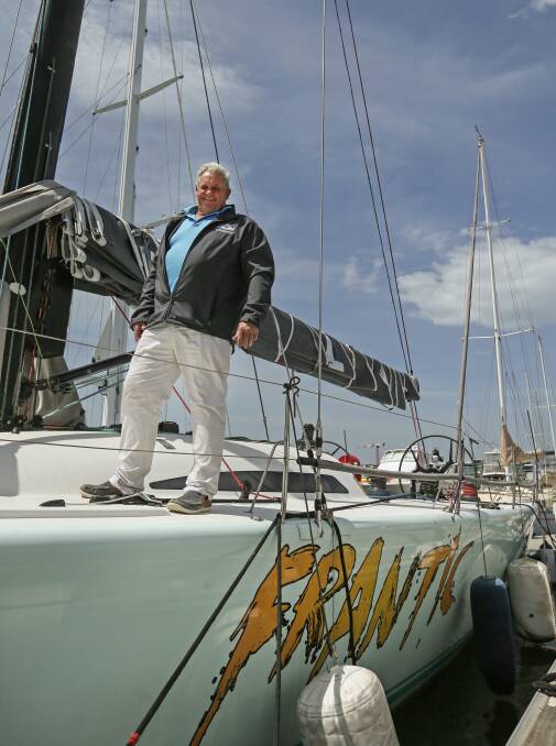 Owner-skipper Mick Martin aboard Frantic. Picture by Marina Neil