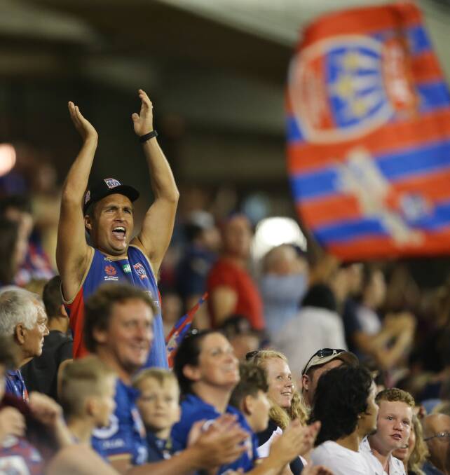 RISING FORTUNES: Back-to-back victories have given Newcastle Jets fans plenty to cheer about. Picture: Jonathan Carroll