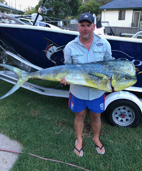 FISH OF THE WEEK: Kev Collier from Toronto wins a $45 voucher courtesy of Sandgate Tackle Power for this 21.5 kilogram dolphin fish.