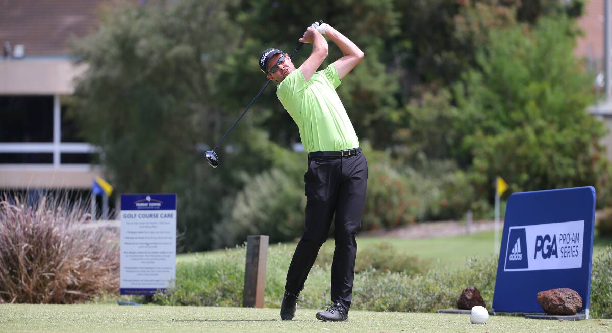 BACK IN THE SWING: Aaron Townsend in action at the Murray Downs qualifier last week. Picture: David Tease