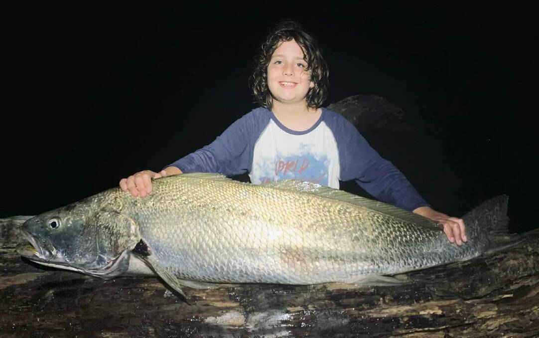 FISH OF THE WEEK: Warren and Travis Thompson win $45 courtesy of Sandgate Tackle Power for this 128cm/18.8kg mulloway caught off Stockton beach on Wednesday.