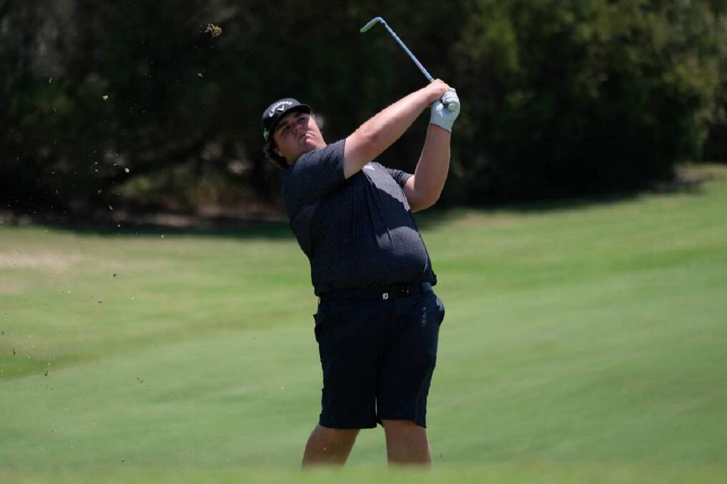 AIMING UP: Teenager Corey Lamb at the NSW Amateur Championship last week. Picture: Golf NSW