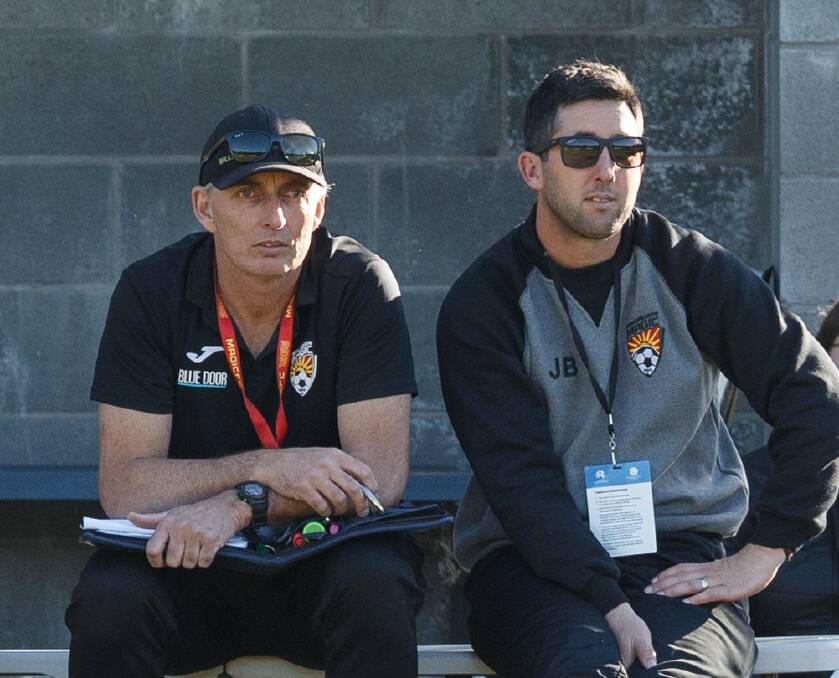 BRAINS TRUST: Magic coach Anthony Richards and assistant John Bennis. Picture: Max Mason-Hubers