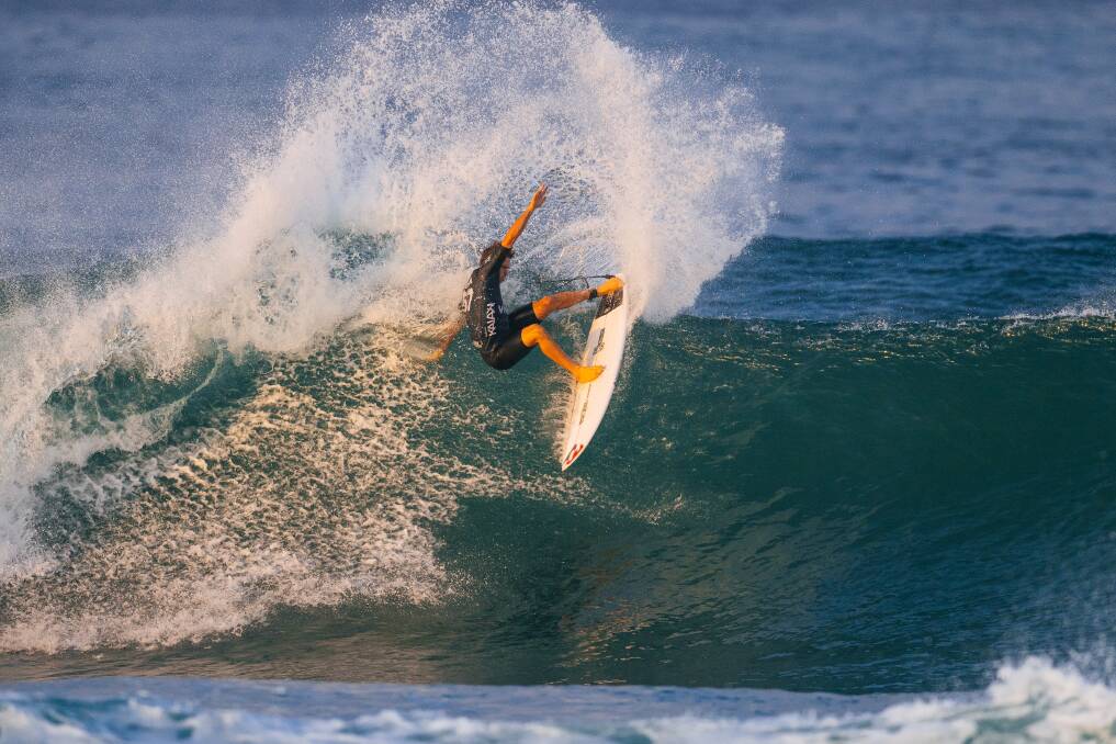 Ryan Callinan during his quarter-final win. Picture by Daniel Smorigo, World Surf League