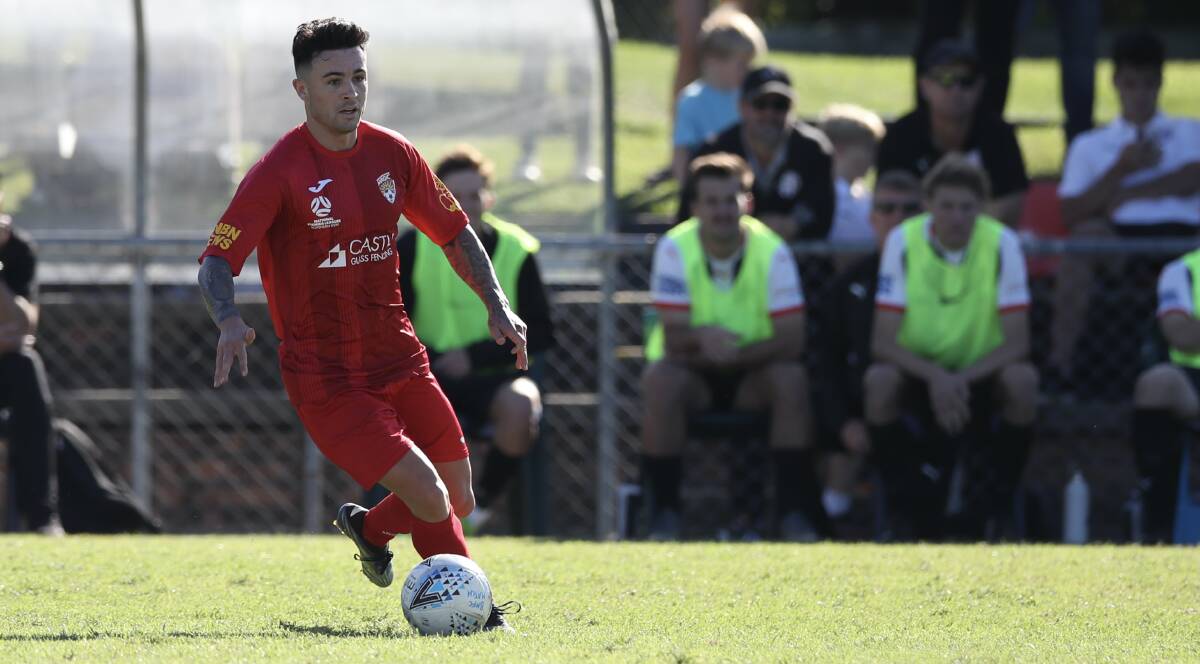 BANNED: Keanu Moore in action for Broadmeadow Magic this season against Weston. Picture: Sproule Sports Focus