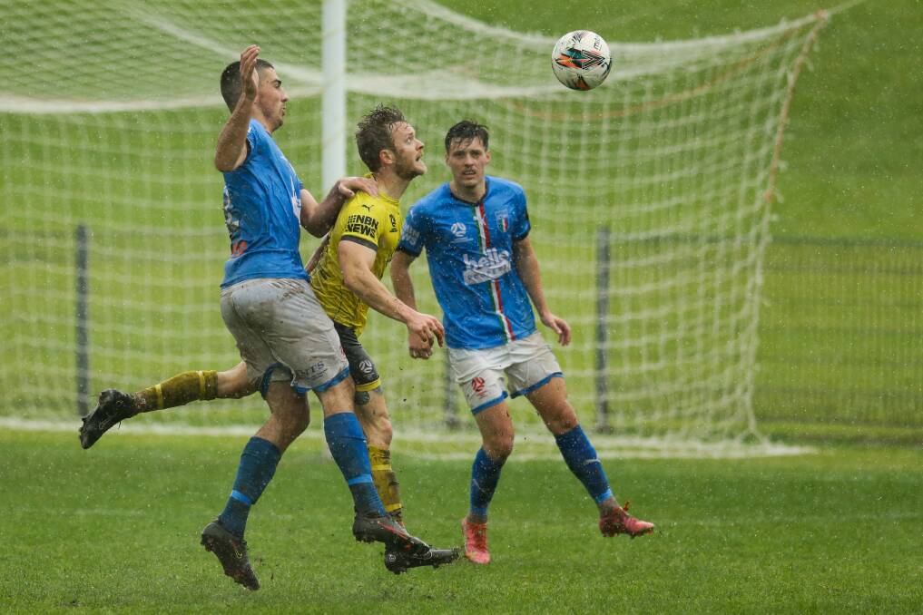 Lambton Jaffas player Luke Remington in action last weekend in the abandoned match against Charlestown.