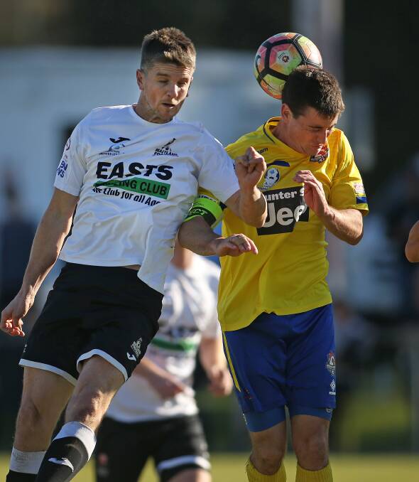Shane Cansdell-Sherriff, left, in action for Maitland last year.