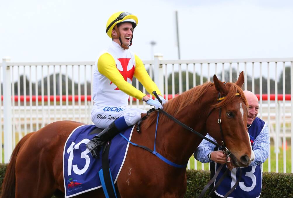 GOOD RESULT: Blake Spriggs is eyeing a ride in a second group 1 at Eagle Farm on Saturday after already getting the job on Hightail in the Stradbroke Handicap. Picture: Geoff Jones 