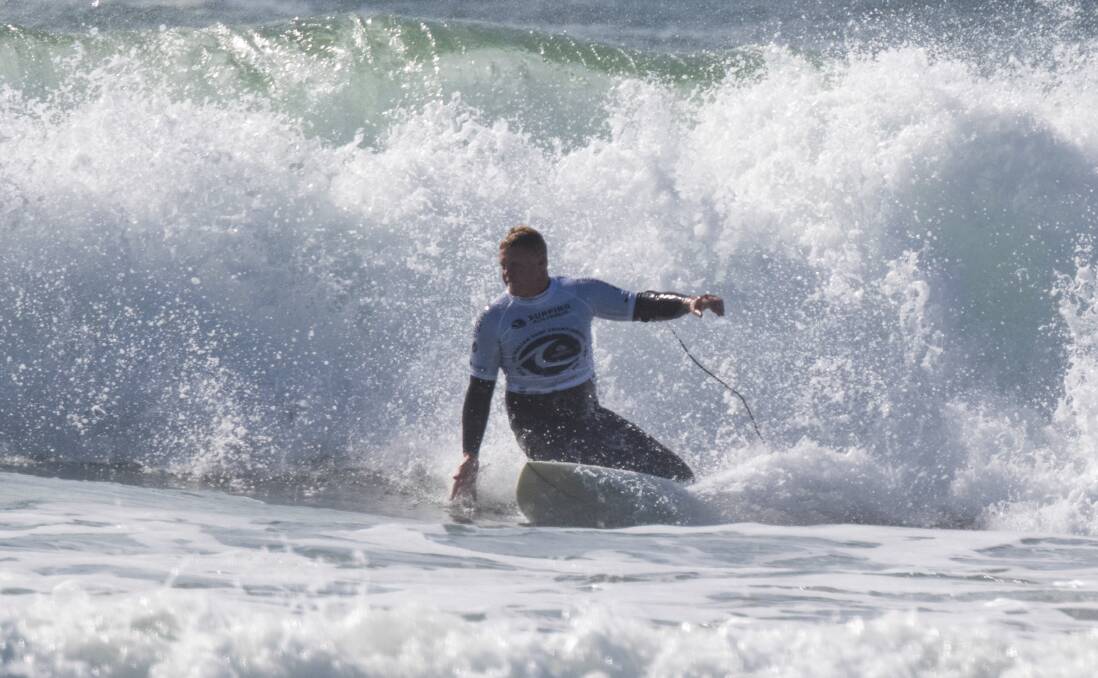 Jade Wheatley competing at the para-surfing national titles. Picture by Russell Pittaway/Surfing Australia