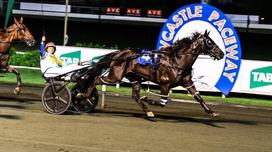 The Black Prince and Robbie Morris winning the Newcastle Mile. Picture: HRNSW