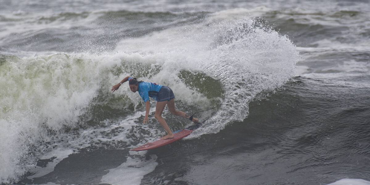 TURNING POINT: Philippa Anderson in action at the Great Lakes Pro on Friday. Picture: WSL/Ethan Smith
