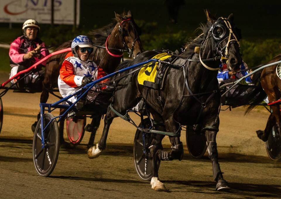 HOME: Blake Hughes drives Kanye Crusader to victory in the Regional Championships heats. Picture: Marina Neil