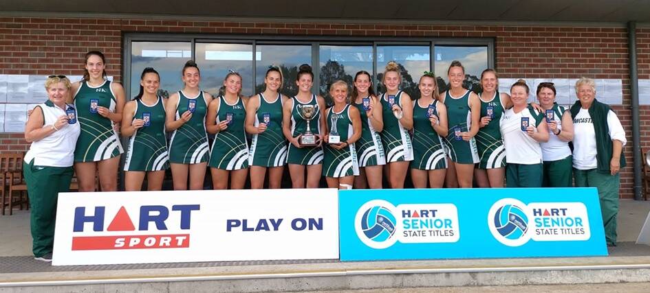 Newcastle's 2019 state championship side. Picture: Newcastle Netball Association