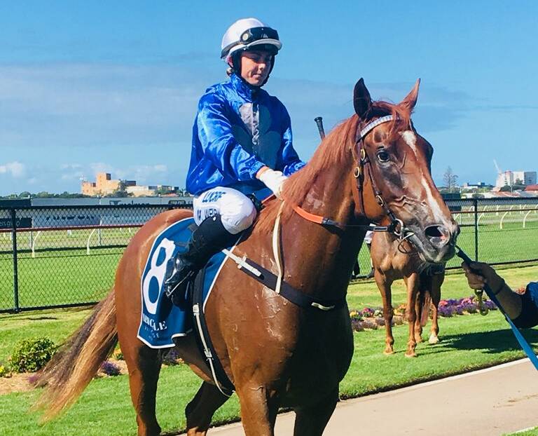 Yuralla Boy and Mikayla Weir. Picture: Newcastle Racecourse