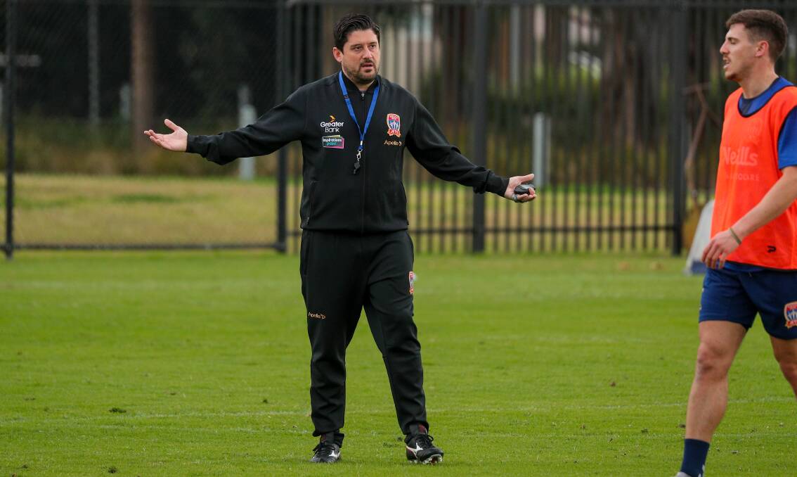 FRUSTRATED: Jets coach Arthur Papas, pictured at training, wants match officials to crack down on time wasters in the A-League. Picture: Max Mason-Hubers