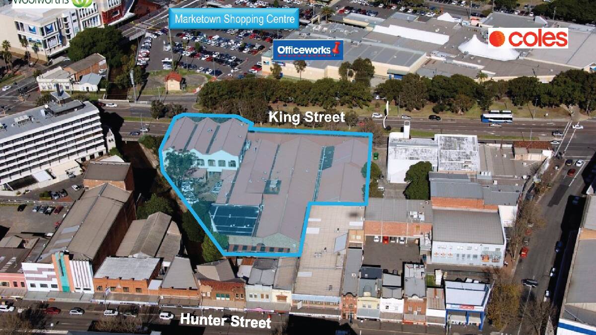 FOOTPRINT: The development area between King and Hunter streets.