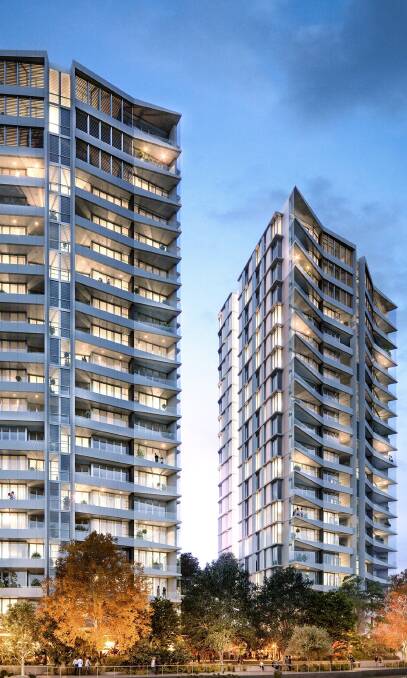 TWIN TOWERS: An artist's impression of Verve Residences, which will be the tallest residential development in Newcastle.