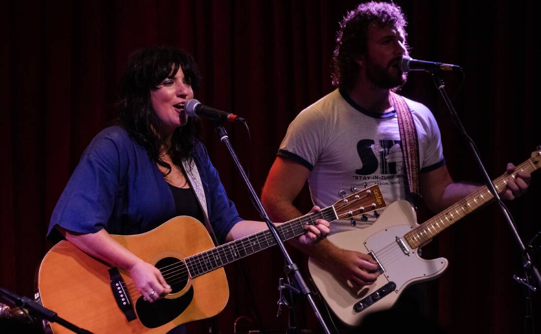 FULL FLIGHT: Tracy McNeil and her lead guitarist Dan Parsons. Picture: Paul Dear