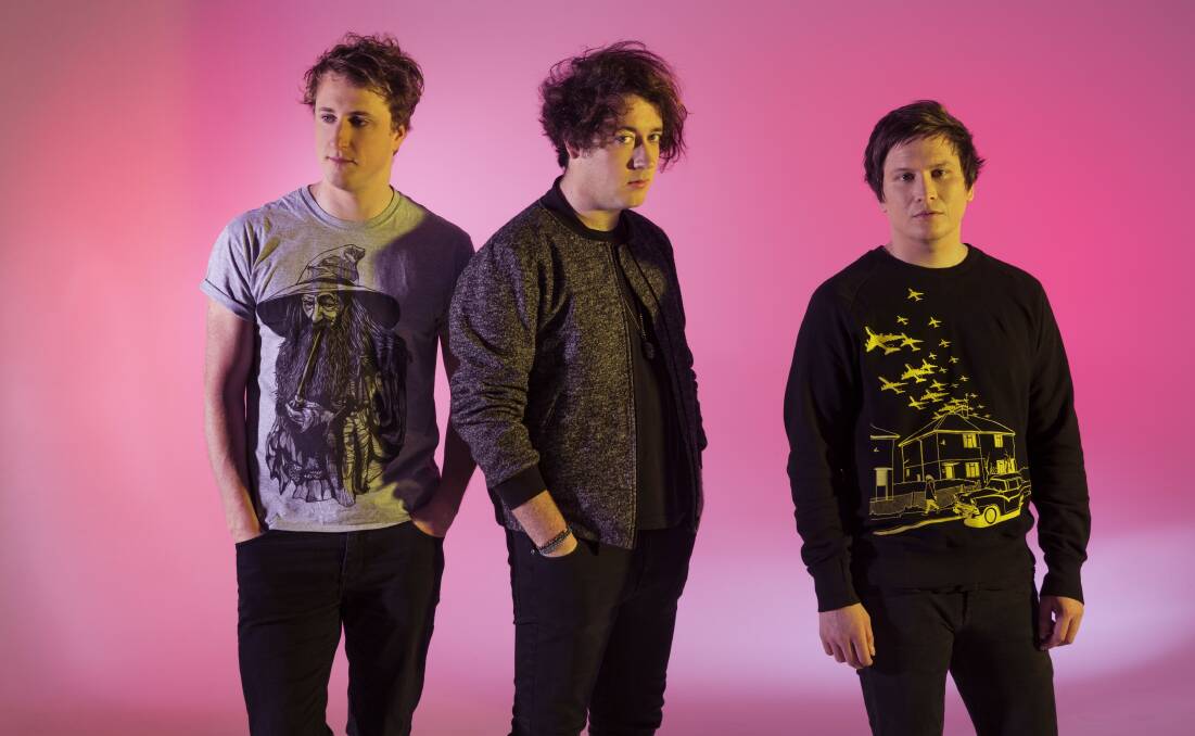 TICKLED PINK: English indie-pop band The Wombats are massive fans of Australian music fans and wine.