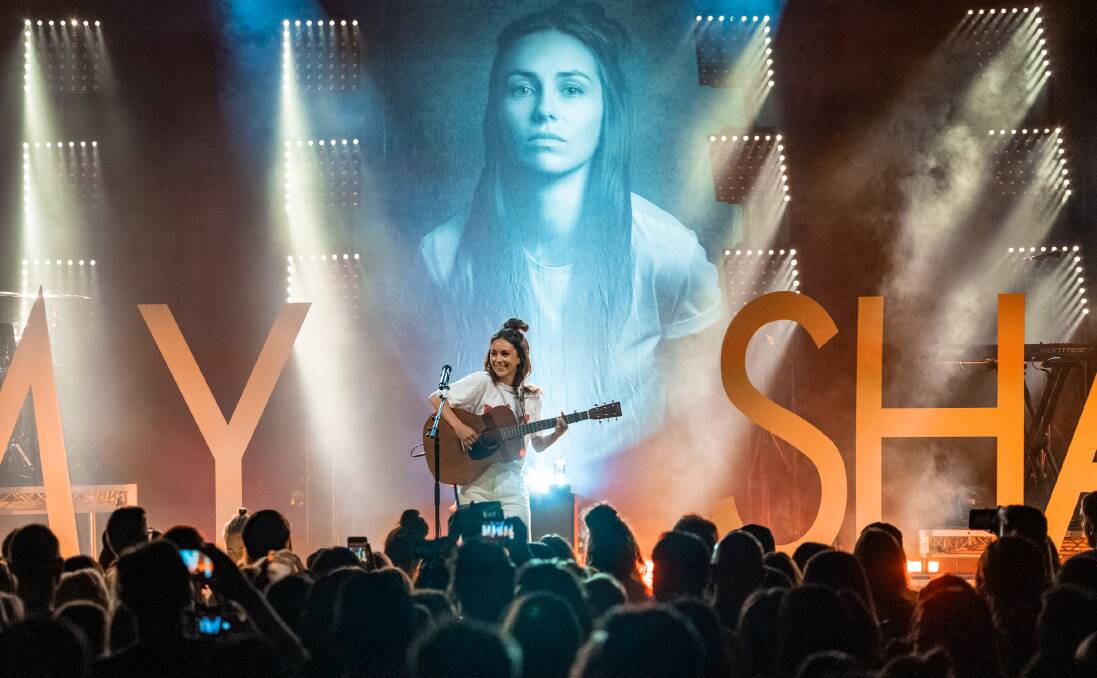 VERSATILE: Amy Shark pulled out the guitar for several tracks, including on the acoustic Psycho. 