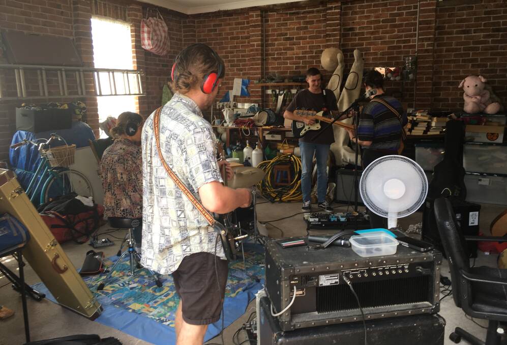 GARAGE DAYS: Cody Brougham's house was a popular rehearsal space for many Newcastle bands including Fritz and Oilbaron. 