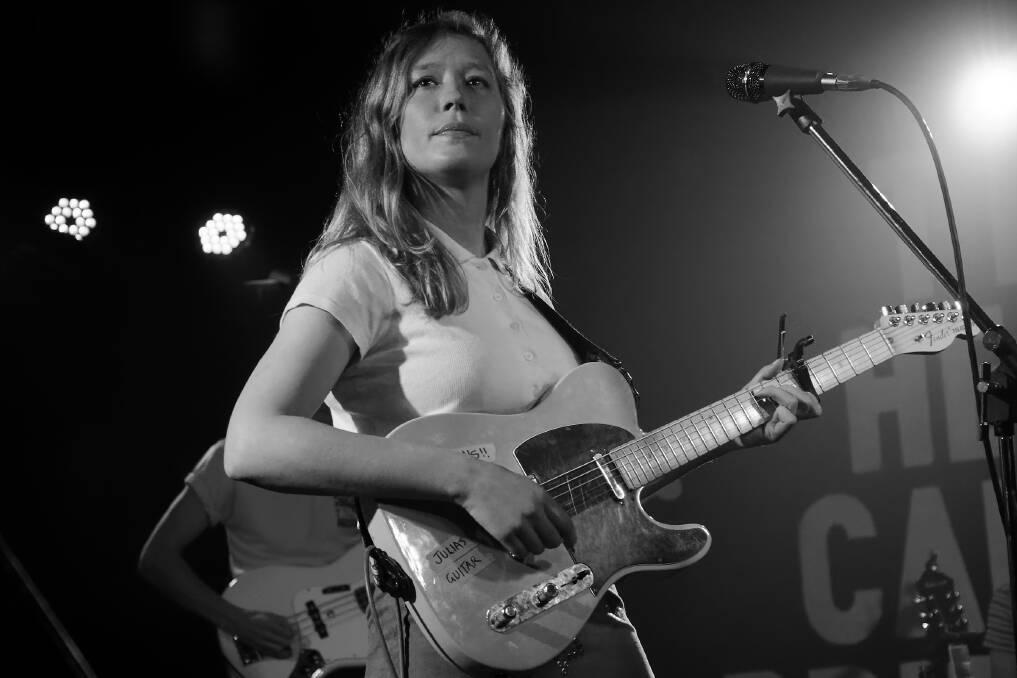 MOVING UP: Julia Jacklin on her last visit in Newcastle in 2019. Picture: Paul Dear