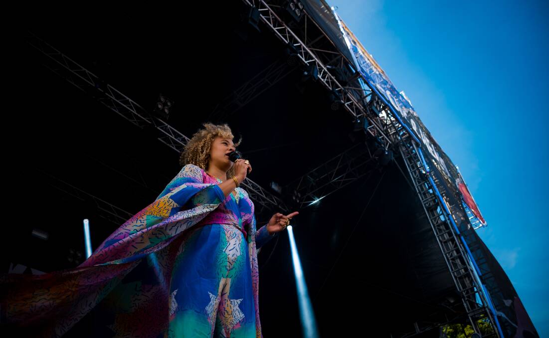 GRACEFUL: Miss Connie of Sneaky Sound System performed less than two months after giving birth to her second child.