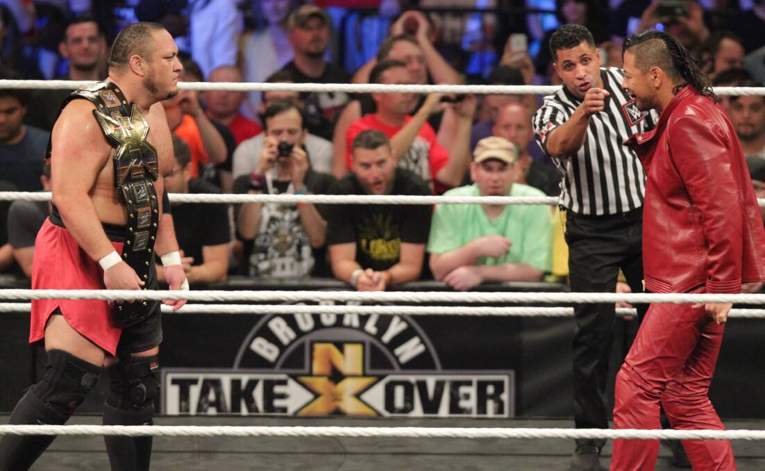 WHO'S NEXT: Bobby Roode has targeted NXT champion Samoa Joe, left, and Shinsuke Nakamura as his next opponents.  