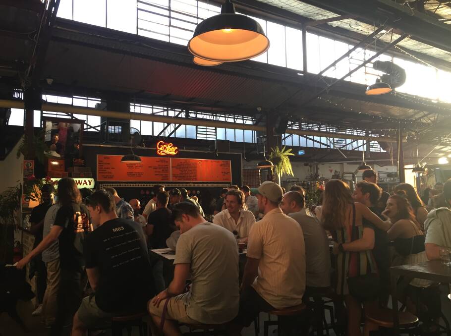 POPULAR: Discerning beer drinkers pile into The Grifter Brewing Co in Marrickville. Picture: Josh Leeson 