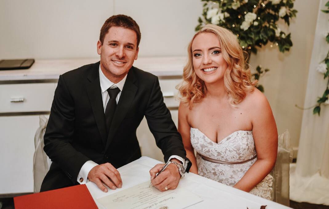 BIG DAY: Alex Whitall celebrated her 30th birthday in August by getting married.